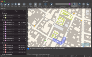 GPS-assisted outdoors survey (running on macOS)